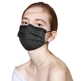 10PCS Disposable Solid Color Face Mask Cycling Mask Protective Cover Black Color