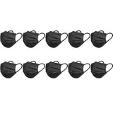 10PCS Disposable Solid Color Face Mask Cycling Mask Protective Cover Black Color