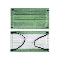 10PCS Disposable Solid Color Face Mask Cycling Mask Protective Cover Green Color