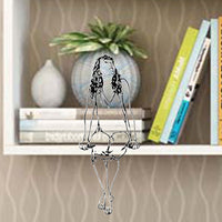 Simple Metal Ground Mount Decor Boy Girl Sculpture for Shelf Girl