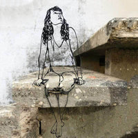 Simple Metal Ground Mount Decor Boy Girl Sculpture for Shelf Girl