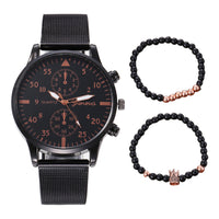 Mens Fashion Watch Bracelet Set with Nylon Band