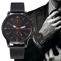 Mens Fashion Watch Bracelet Set with Nylon Band