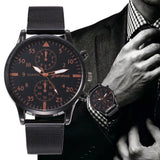 Mens Fashion Watch Bracelet Set with Nylon Band