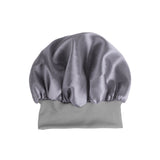 4pcs Solid Color Women Satin Sleeping Cap Wrap Hair Bonnet Elastic Headwear