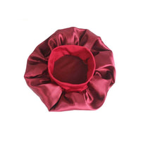 4pcs Solid Color Women Satin Sleeping Cap Wrap Hair Bonnet Elastic Headwear