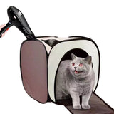 Portable Pet Drying Box Foldable Pet Dry Room Coffee