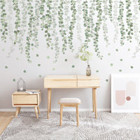 Self-adhesive Removable Green Leaves Plant Wall Sticker Home Decor