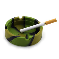 High Temperature Heat Resistant Silicone Round Camouflage Ashtray