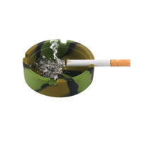 High Temperature Heat Resistant Silicone Round Camouflage Ashtray
