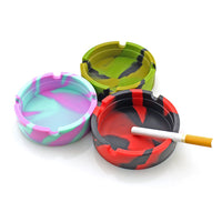 High Temperature Heat Resistant Silicone Round Camouflage Ashtray