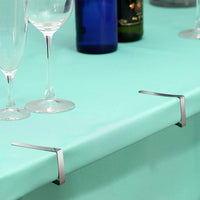 12PCS Stainless Steel Tablecloth Clips Triangle Desk Table Cloth Cover Clamps