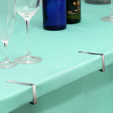 12PCS Stainless Steel Tablecloth Clips Triangle Desk Table Cloth Cover Clamps