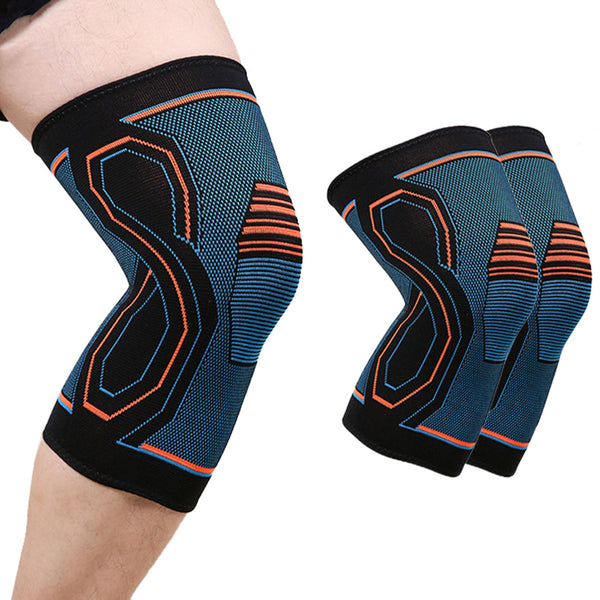 1 Pair of Knitted Knee Support Sleeve Leg Brace for Gym Sports Running-XL