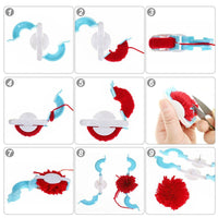 4 Size Pompom Maker Fluff Ball Maker Kit Weaver Needle Knitting Wool Tool