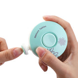 Electric Nail Trimmer Nail Polisher Nail File with 6 Grinding Heads Green