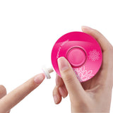 Electric Nail Trimmer Nail Polisher Nail File with 6 Grinding Heads Red