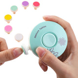 Electric Nail Trimmer Nail Polisher Nail File with 6 Grinding Heads Green