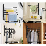 Swivel Towel Bar Wall Mounted Towel Rack Holder Bathroom Hanger Shelf 4 rods