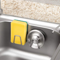 Self-Adhesive Stainless Steel Sink Sponge Holder Soap Hook Sink Rack