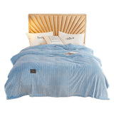 Reversible Fleece Throw Blanket Bed Throws Blanket Lightweight Fleece Blanket Blue