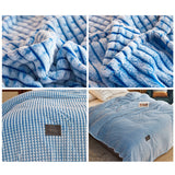 Reversible Fleece Throw Blanket Bed Throws Blanket Lightweight Fleece Blanket Blue