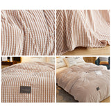 Reversible Fleece Throw Blanket Bed Throws Blanket Lightweight Fleece Blanket Khaki