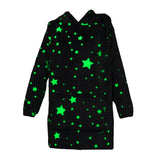 FancyGrab Kid Luminous Hoodie Blanket Hooded Glow In Dark Oversized Wearable Throw Blanket