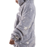 FancyGrab Kid Luminous Hoodie Blanket Hooded Glow In Dark Oversized Wearable Throw Blanket