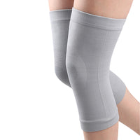 Two Pairs of Knitted Warmer Knee Pads Knee Sleeve Leg Support Brace Grey