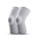 Two Pairs of Knitted Warmer Knee Pads Knee Sleeve Leg Support Brace Grey