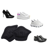 4 Pairs of Heel Pads Heel Liners Inserts Grips Heel Protectors Cushions Black