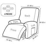 Stretch Recliner Cover Lift Reclining Recliner Chair Slip Cover Recliner Slipcover -Style 1
