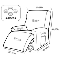 Stretch Recliner Cover Lift Reclining Recliner Chair Slip Cover Recliner Slipcover -Style 4