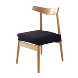 4 Pcs Stretch Removable Seat Cover Dining Chair Covers Banquet Seat Slipcover Black