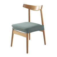 4 Pcs Stretch Removable Seat Cover Dining Chair Covers Banquet Seat Slipcover Green