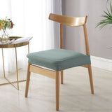 4 Pcs Stretch Removable Seat Cover Dining Chair Covers Banquet Seat Slipcover Green