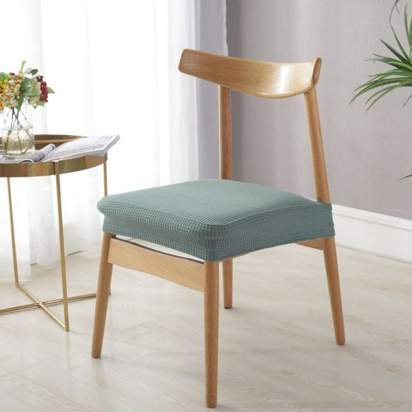 4 Pcs Stretch Removable Seat Cover Dining Chair Covers Banquet Seat Slipcover Green