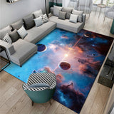 Planet Printed Rug Floor Carpet Floor Mat Bedroom Decor Home Decoration 80 x 160cm -Style 1