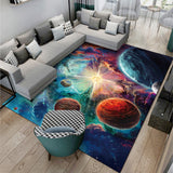 Planet Printed Rug Floor Carpet Floor Mat Bedroom Decor Home Decoration 100 x 160cm -Style 2