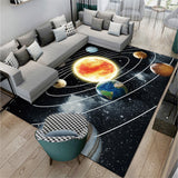 Planet Printed Rug Floor Carpet Floor Mat Bedroom Decor Home Decoration 100 x 160cm -Style 3
