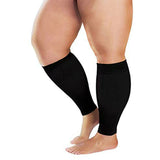 Plus Size Calf Sleeve Sport Cycling Running Gym Compression Support Calf Sleeve-4XL-Black