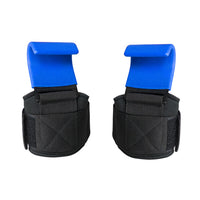 A Pair of Blue Weight Lifting Hooks Hand Grip Support Wrist Straps for Men and Women