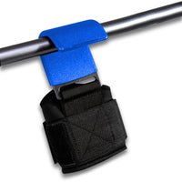 A Pair of Blue Weight Lifting Hooks Hand Grip Support Wrist Straps for Men and Women