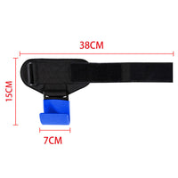 A Pair of Blue Weight Lifting Hooks Hand Grip Support Wrist Straps for Men and Women