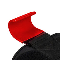 A Pair of Red Weight Lifting Hooks Hand Grip Support Wrist Straps for Men and Women