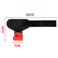 A Pair of Red Weight Lifting Hooks Hand Grip Support Wrist Straps for Men and Women