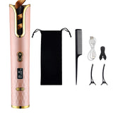 Wireless Automatic Portable Hair Curler for Hair Styling Pink