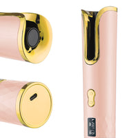 Wireless Automatic Portable Hair Curler for Hair Styling Pink