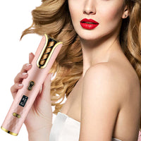 Wireless Automatic Portable Hair Curler for Hair Styling Pink